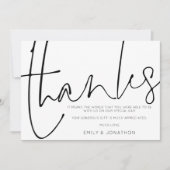 Stijlvolle handschrift script Bedankt Foto Harteli (Voorkant)