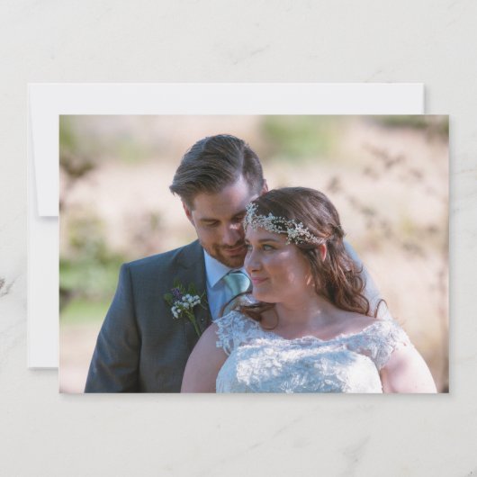 Stijlvolle handschrift script Bedankt Foto Harteli (Achterkant)