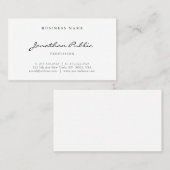 Stijlvolle handschrift tekst moderne eenvoudige Sj Visitekaartje (Voorkant / Achterkant)