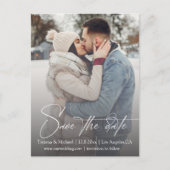 Stijlvolle handtekening script fade foto Sla de da Briefkaart (Voorkant)