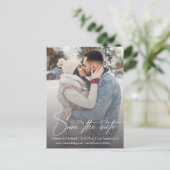 Stijlvolle handtekening script fade foto Sla de da Briefkaart (Staand voorkant)