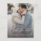 Stijlvolle handtekening script fade foto Sla de da Briefkaart (Voorkant)