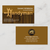 Stijlvolle handyman Motif Timber Fence Contractor Visitekaartje (Voorkant / Achterkant)