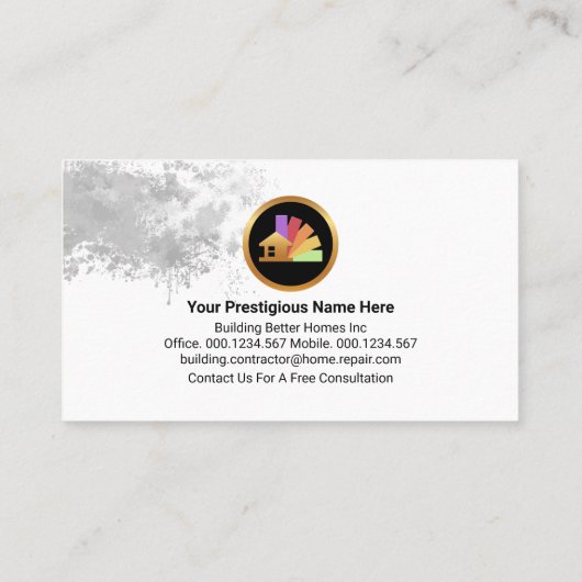 Stijlvolle Handyman Tools Banner Visitekaartje (Achterkant)