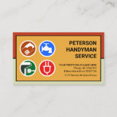 Stijlvolle Handyman Tools Lijst Visitekaartje (Voorkant)