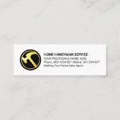 Stijlvolle Handyman Tools Pictogram Panel Mini Visitekaartje (Achterkant)