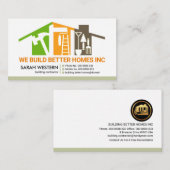 Stijlvolle Handyman Tools Rooftop Building Visitekaartje (Voorkant / Achterkant)