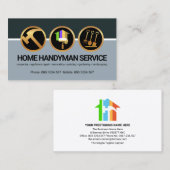 Stijlvolle handymanpictogrammen kolomlagen Home Re Visitekaartje (Voorkant / Achterkant)