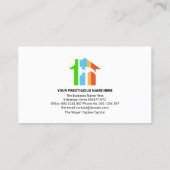 Stijlvolle handymanpictogrammen kolomlagen Home Re Visitekaartje (Achterkant)