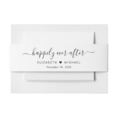 Stijlvolle Happily Ever After Trouwdag Uitnodigingen Wikkel (Voorkant Voorbeeld)