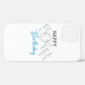 Stijlvolle Happy 50th Birthday Typografie Case-Mate iPhone Case (Achterkant (horizontaal))