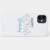 Stijlvolle Happy 50th Birthday Typografie Case-Mate iPhone Case (Achterkant (horizontaal))