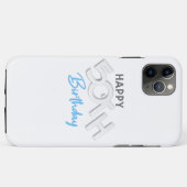 Stijlvolle Happy 50th Birthday Typografie Case-Mate iPhone Case (Achterkant (horizontaal))