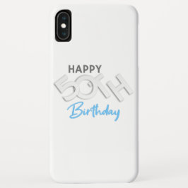 Stijlvolle Happy 50th Birthday Typografie Case-Mate iPhone Case