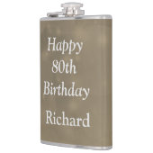 Stijlvolle Happy 80th Birthday Heupfles (Links)