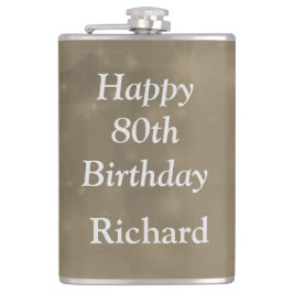 Stijlvolle Happy 80th Birthday Heupfles