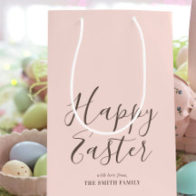 Stijlvolle Happy Easter Gift Wrap Blush Roze