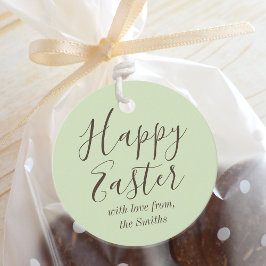 Stijlvolle Happy Easter Pastel Groene Partij Favor Bedankjes Labels