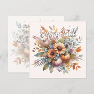 Stijlvolle Happy Fall Pompoen Bloem Boeket Motief