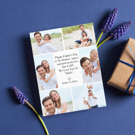 Stijlvolle Happy Fathers Day 6 foto's Collage Feestdagenkaart