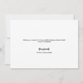 Stijlvolle Happy Thanksgiving Custom business logo Feestdagenkaart (Achterkant)