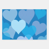 Stijlvolle harten thema blauw roze Paarse Inpakpapier Vel (Voorkant 3)
