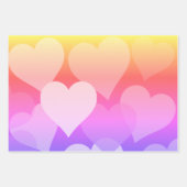 Stijlvolle harten thema blauw roze Paarse Inpakpapier Vel (Voorkant 2)