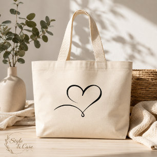 Stijlvolle Heart Mark Jumbo Tote voor Dagelijks Ge Grote Tote Bag