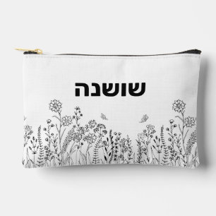 Stijlvolle Hebreeuwse naam Floral Sketch Cosmetic  Etui