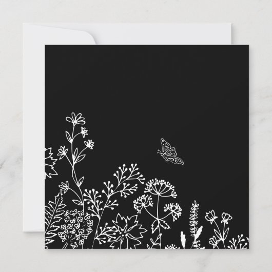 Stijlvolle Hebreeuwse Naam Floral Sketch Note Kaar Notitiekaartje (Achterkant)