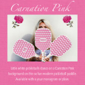 Stijlvolle Hedendaagse anjer roze en wit Pickleball Paddle