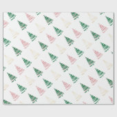 Stijlvolle, hedendaagse kerstboom cadeaupapier (Vlak)