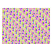 stijlvolle hedendaagse roze/gele krijt tafelkleed (Voorkant (Horizontaal))