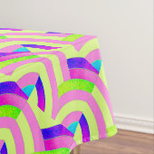 stijlvolle hedendaagse roze/gele krijt tafelkleed (Voorbeeld)