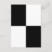 Stijlvolle hedendaagse zwart & wit bruiloft informatiekaartje (Achterkant)