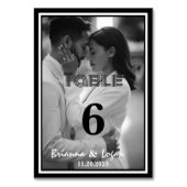 Stijlvolle hedendaagse zwart & wit bruiloft kaart (Voorkant)