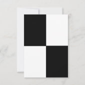 Stijlvolle hedendaagse zwart & wit bruiloft RSVP Kaartje (Achterkant)