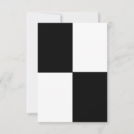 Stijlvolle hedendaagse zwart & wit bruiloft RSVP Kaartje (Achterkant)