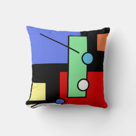 Stijlvolle heldere abstracte kunst geometrie vorm  kussen