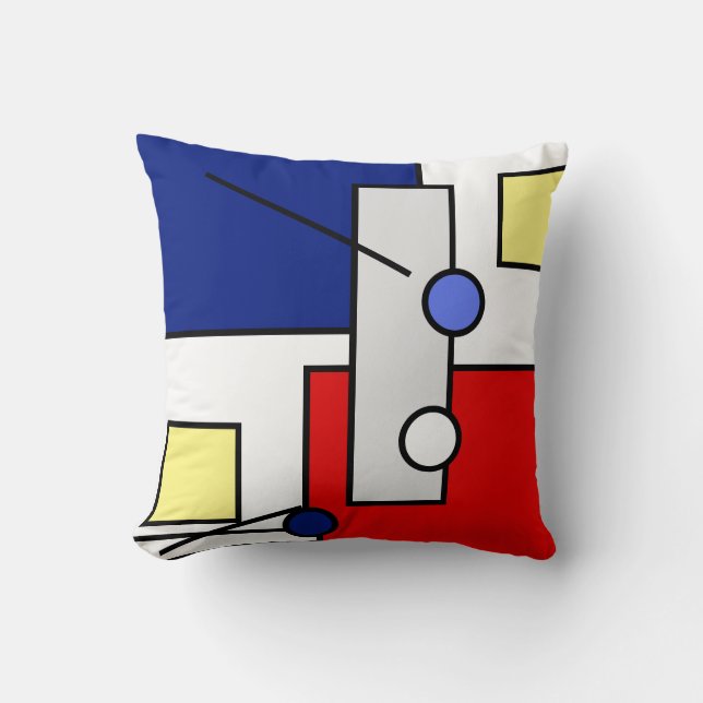 Stijlvolle heldere abstracte kunst geometrie vorm  kussen (Voorkant)