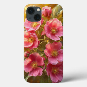 Stijlvolle heldere bloemrijke roze esthetische nat Case-Mate iPhone case