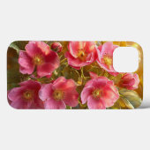 Stijlvolle heldere bloemrijke roze esthetische nat Case-Mate iPhone case (Achterkant (horizontaal))