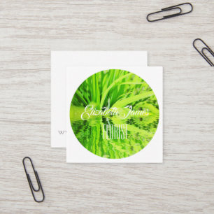 Stijlvolle heldere frisse groene gras reflectiekaa vierkante visitekaartje