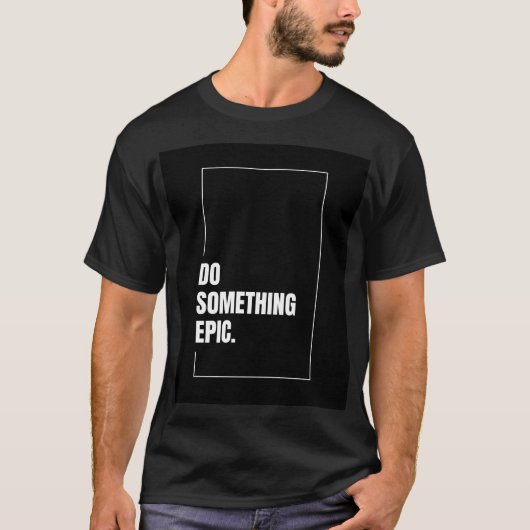 stijlvolle heren zwarte t-shirt (Voorkant)