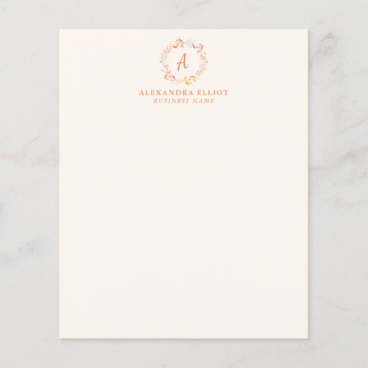 Stijlvolle herfst bloemrijke watercolor zakelijke  (Voorkant)