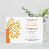 Stijlvolle herfst Boom Thanksgiving-uitnodigingen Kaart (Staand voorkant)