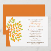 Stijlvolle herfst Boom Thanksgiving-uitnodigingen Kaart (Voorkant / Achterkant)