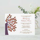 Stijlvolle herfst Boom Thanksgiving-uitnodigingen Kaart (Staand voorkant)