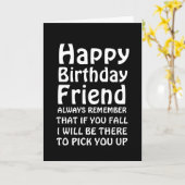 Stijlvolle Herfst Grappig Happy Birthday Friend Ka Kaart (Gele Bloem)