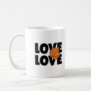 Stijlvolle herfst liefde koffiemok